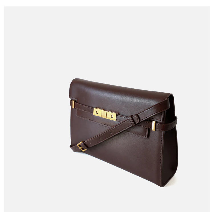 "Lucca" Sac à main femme en cuir véritable porté épaule ou bandoulière