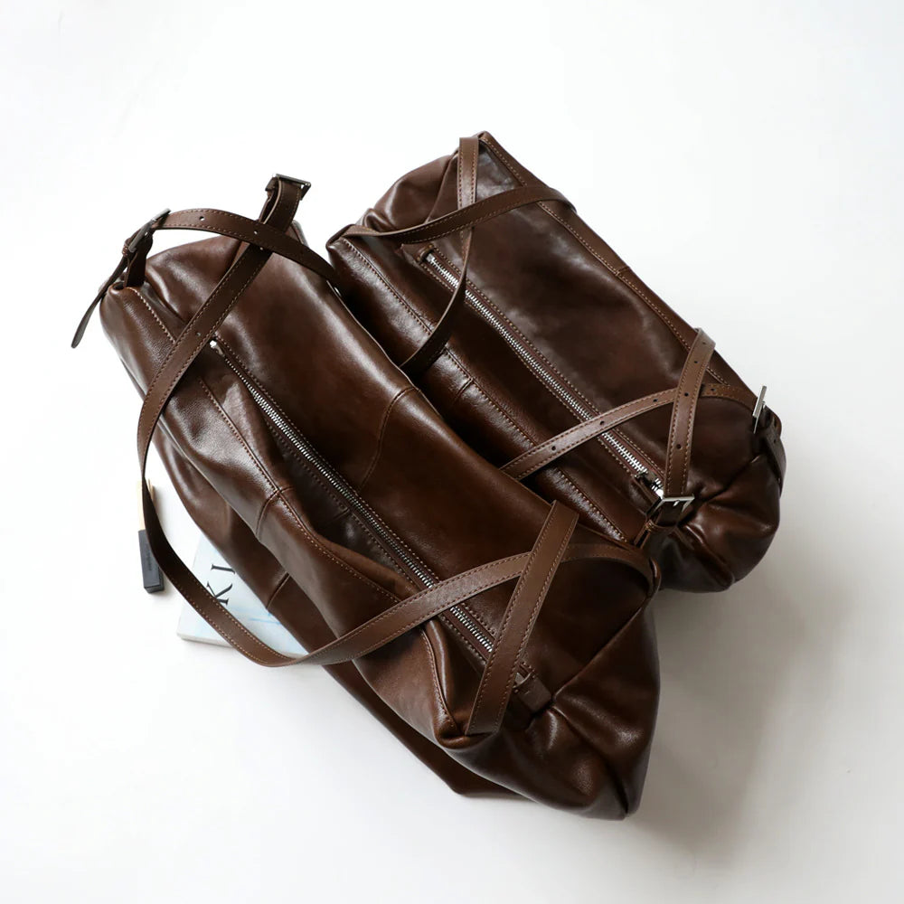 "Troina" Grand sac unisex en cuir véritable à double anse