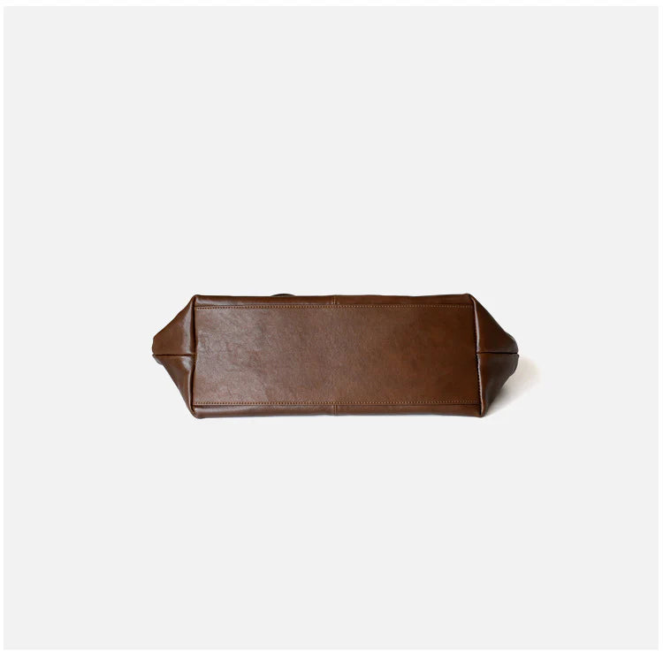 "Troina" Grand sac unisex en cuir véritable à double anse