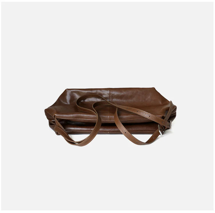 "Troina" Grand sac unisex en cuir véritable à double anse