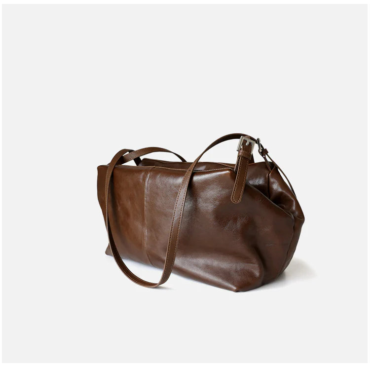 "Troina" Grand sac unisex en cuir véritable à double anse