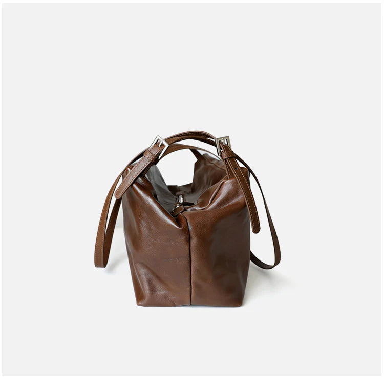 "Troina" Grand sac unisex en cuir véritable à double anse