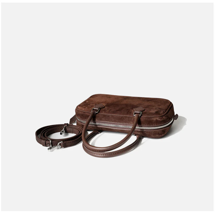 Sac Boston  à bandoulière carré en cuir "San gimignano" *