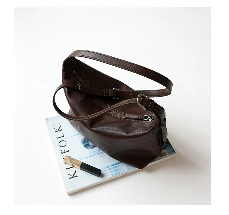 Sac à bandoulière en cuir végétal léger et pratique "Sirmione" *