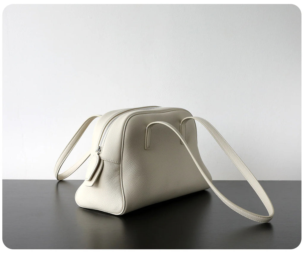 Sac bowling en cuir simple porté épaule "Riomaggiore" *