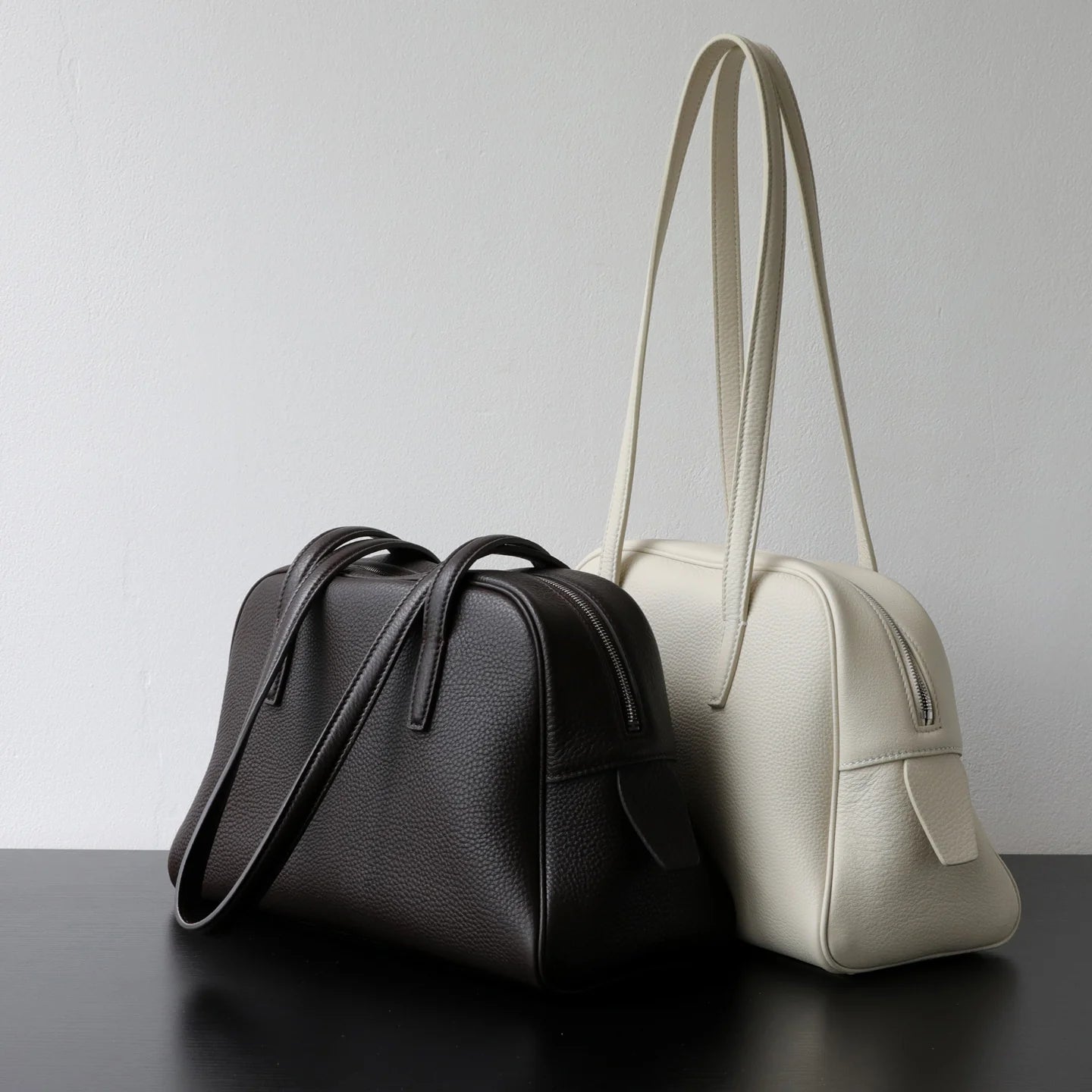 Sac bowling en cuir simple porté épaule "Riomaggiore" *