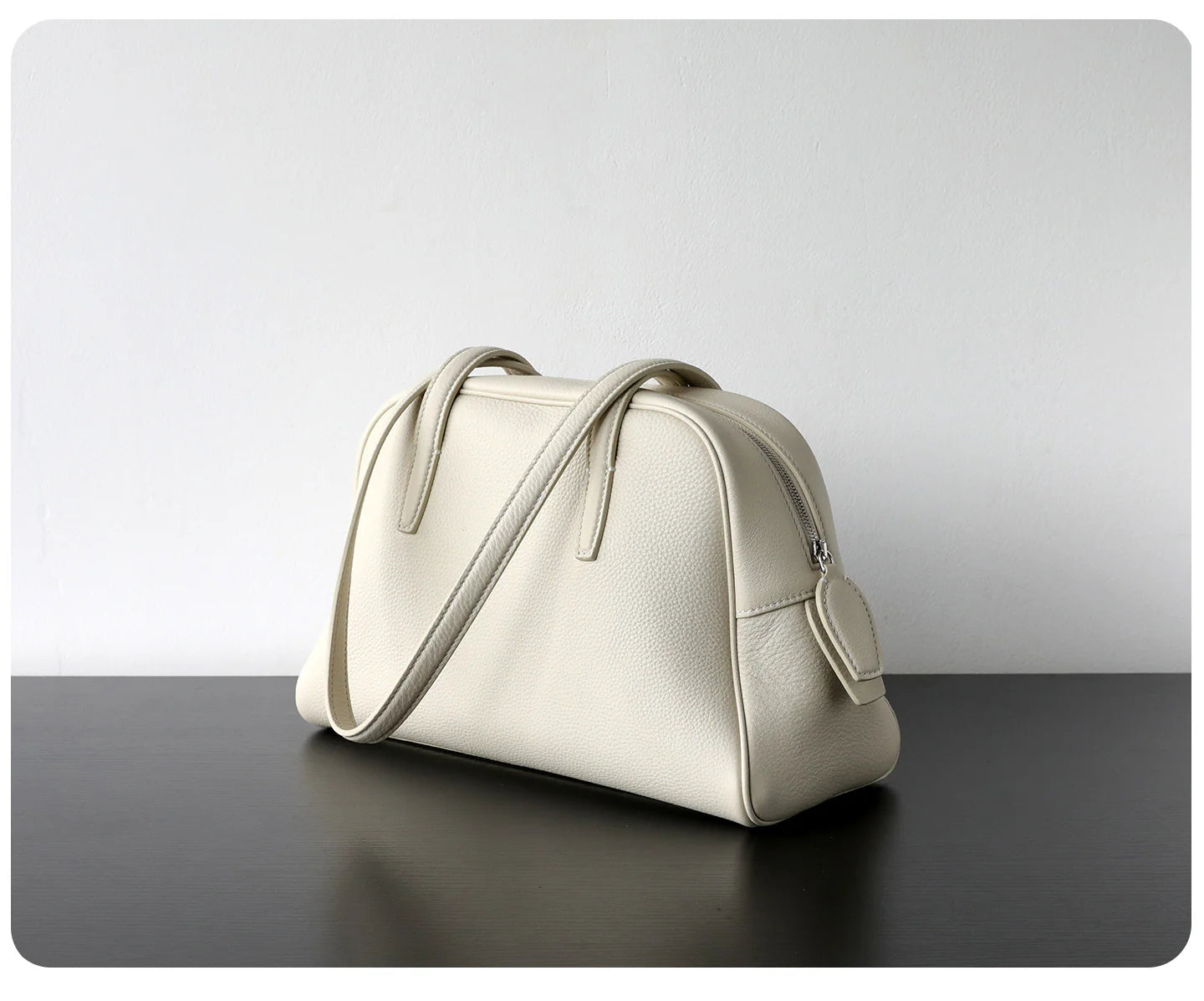 Sac bowling en cuir simple porté épaule "Riomaggiore" *