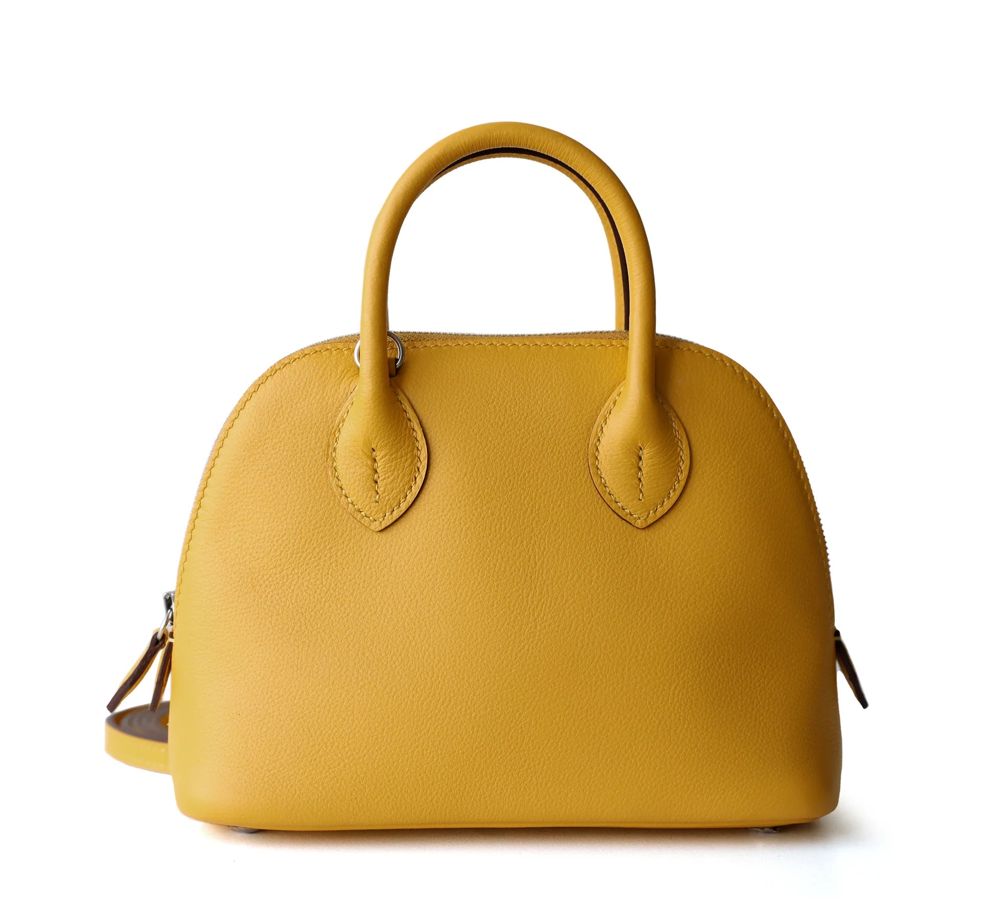 Sac bowling à bandoulière cuir pleine fleur "Monterosso"*