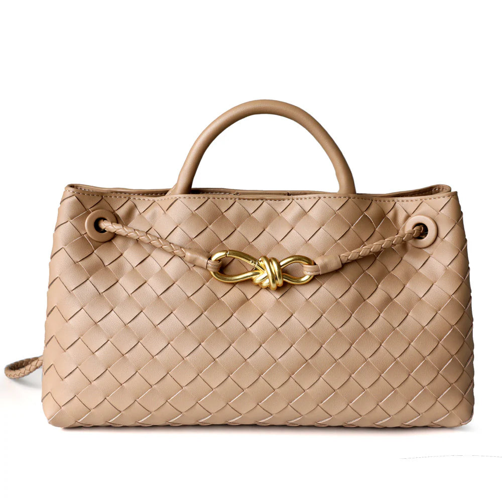 "Salo" Sac à main en cuir tressé avec bandoulière