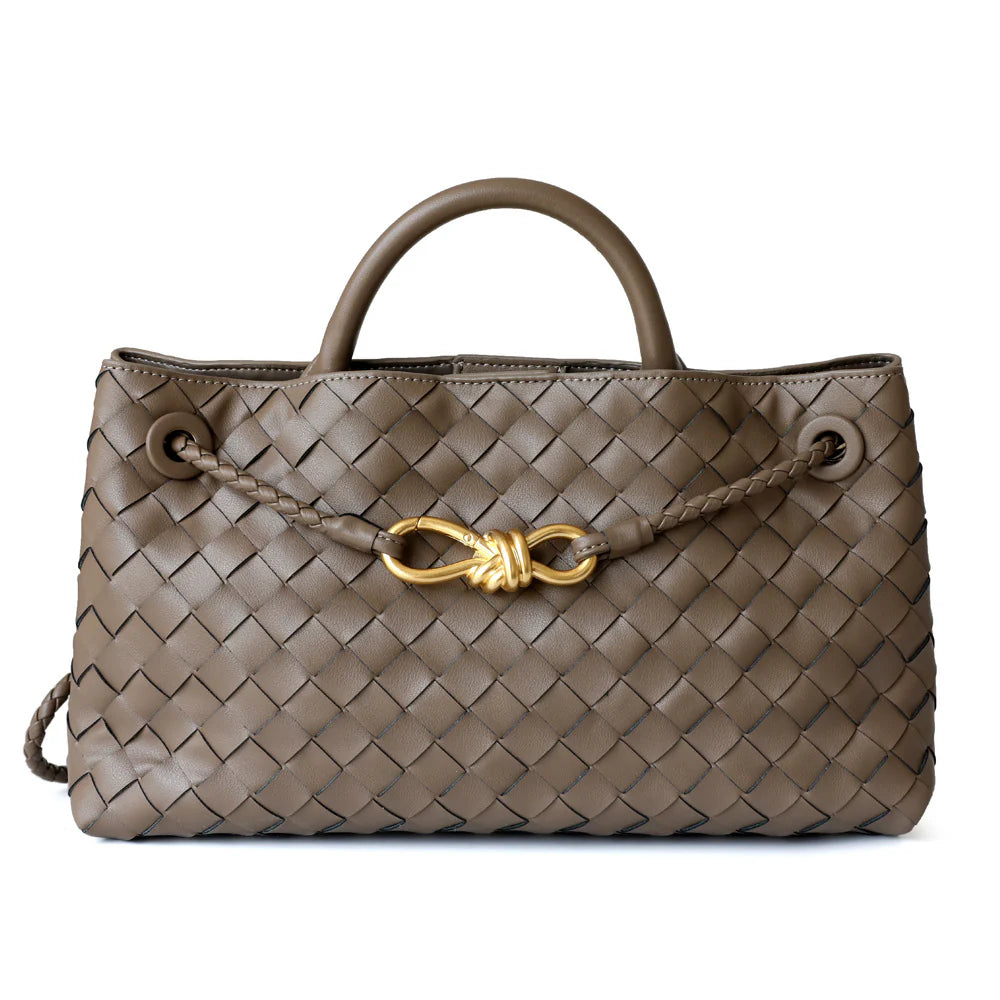 "Salo" Sac à main en cuir tressé avec bandoulière
