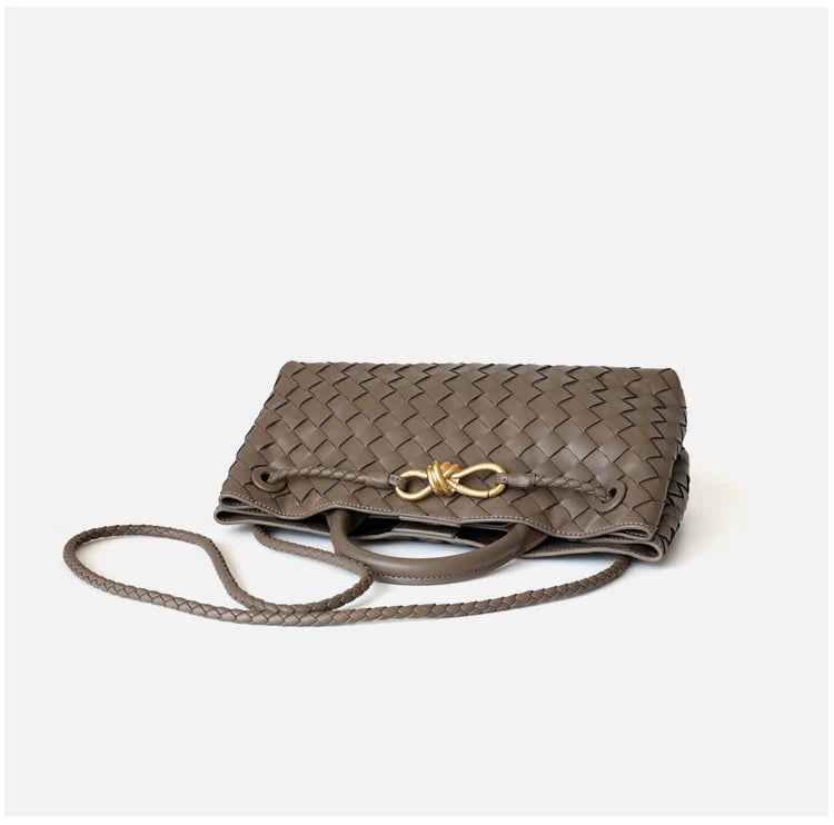 "Salo" Sac à main en cuir tressé avec bandoulière