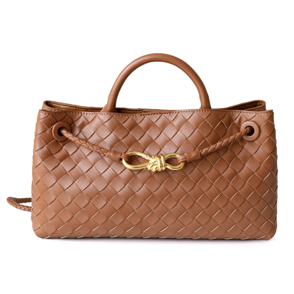 "Salo" Sac à main en cuir tressé avec bandoulière