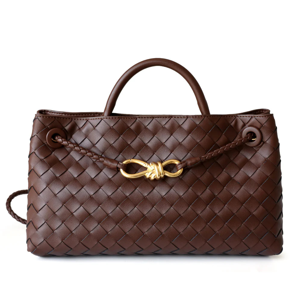 "Salo" Sac à main en cuir tressé avec bandoulière