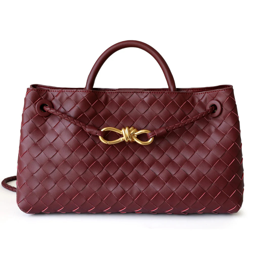 "Salo" Sac à main en cuir tressé avec bandoulière