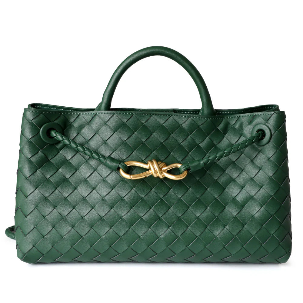 "Salo" Sac à main en cuir tressé avec bandoulière