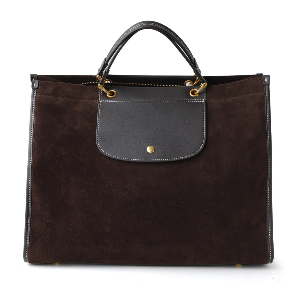 Sac cabas en suède à bandoulière "Genova" *