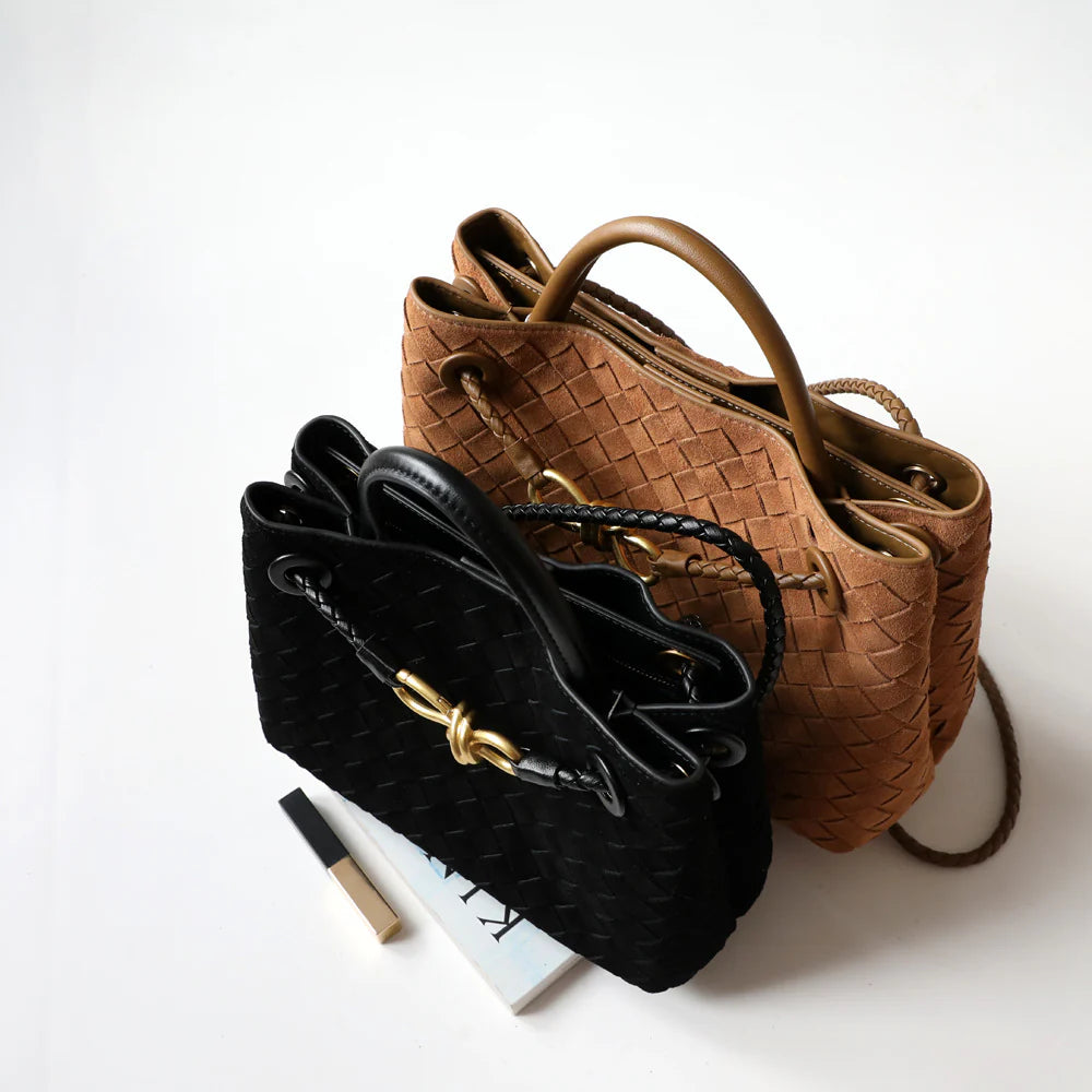 "Sorrente" Sac cabas femme en cuir tressé