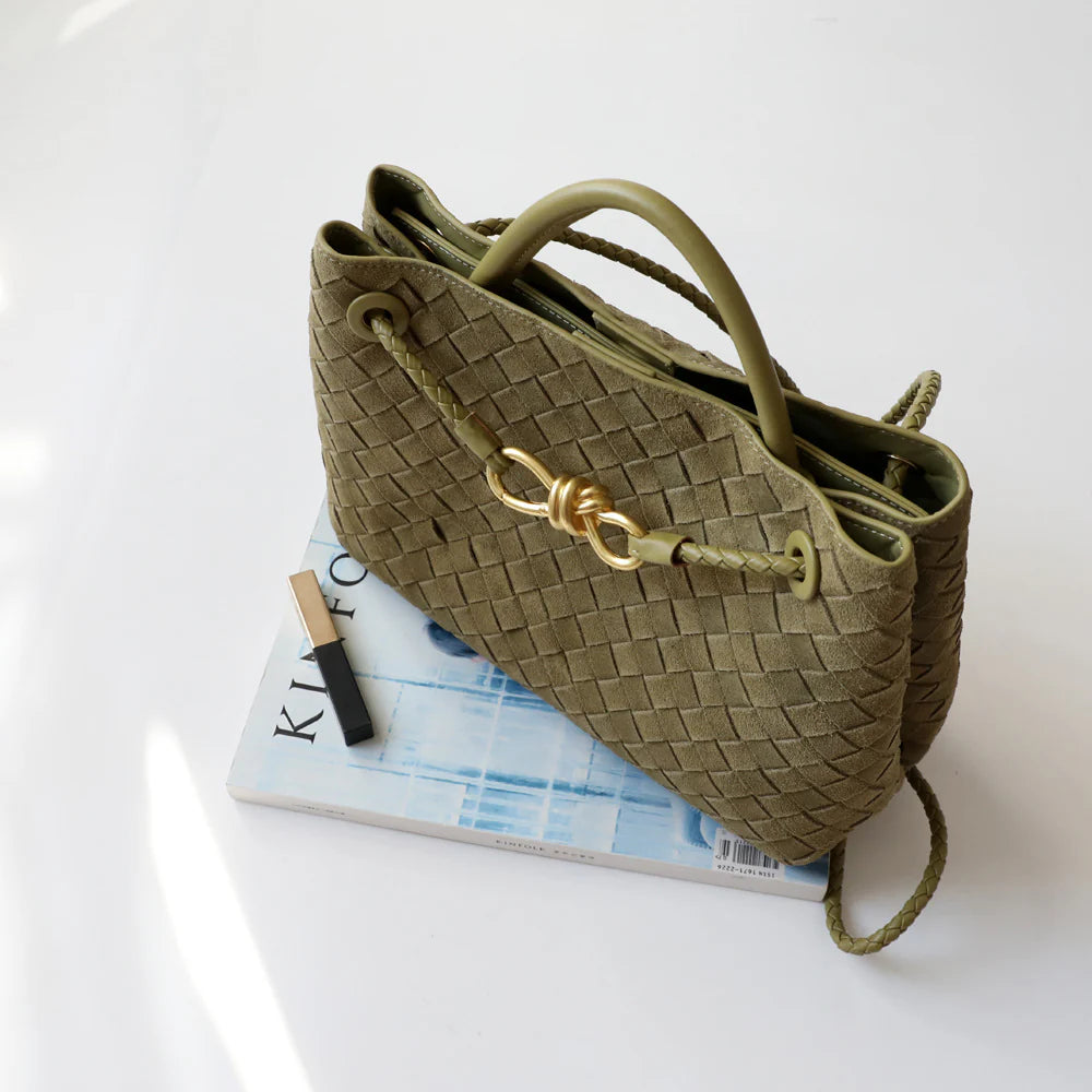 "Sorrente" Sac cabas femme en cuir tressé