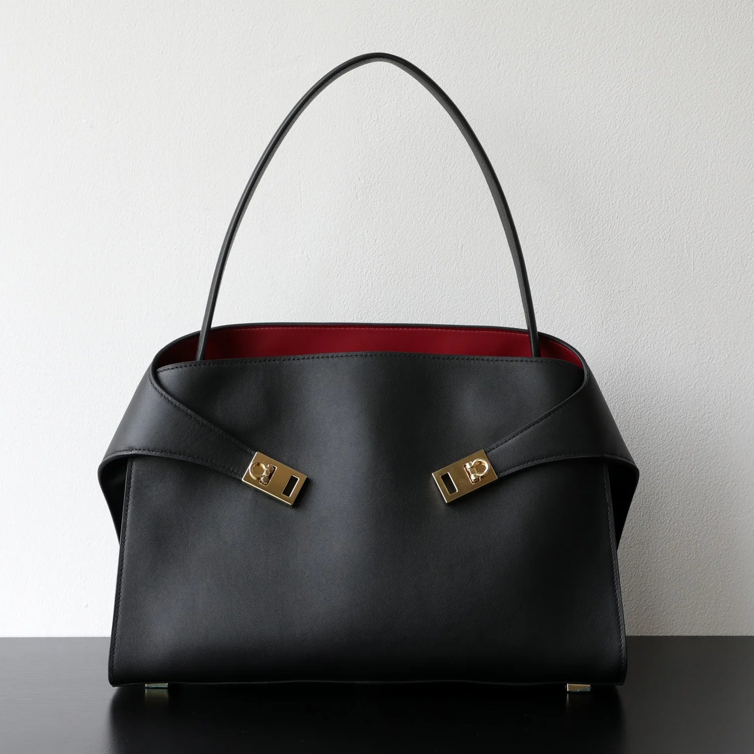Sac à verrou porté épaule bicolore "Imperia"*