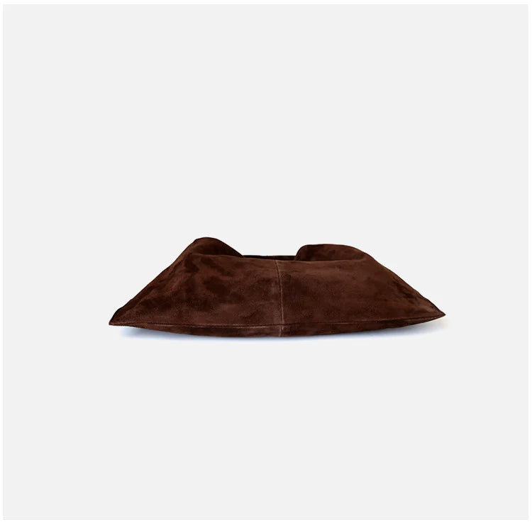 "Viareggio" Sac à main en daim véritable porté épaule
