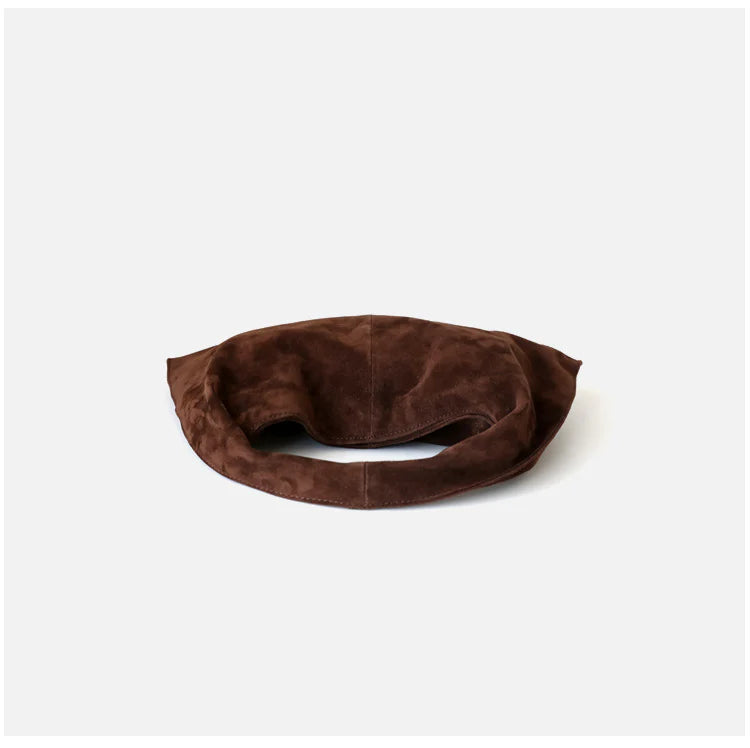 "Viareggio" Sac à main en daim véritable porté épaule