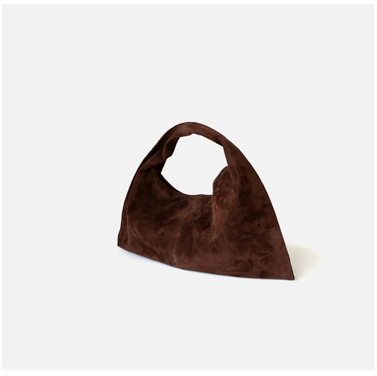 "Viareggio" Sac à main en daim véritable porté épaule