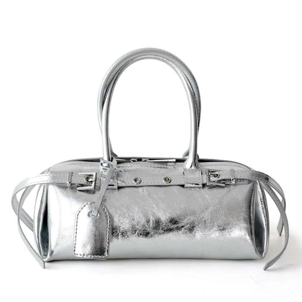 "Spoleto" Sac à main baguette en cuir de vachette