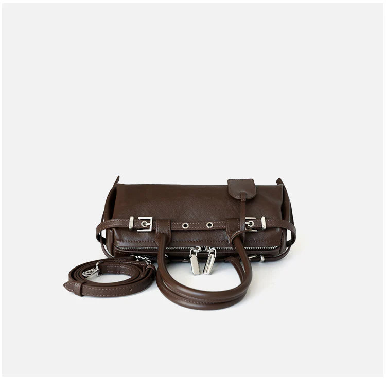 "Spoleto" Sac à main baguette en cuir de vachette