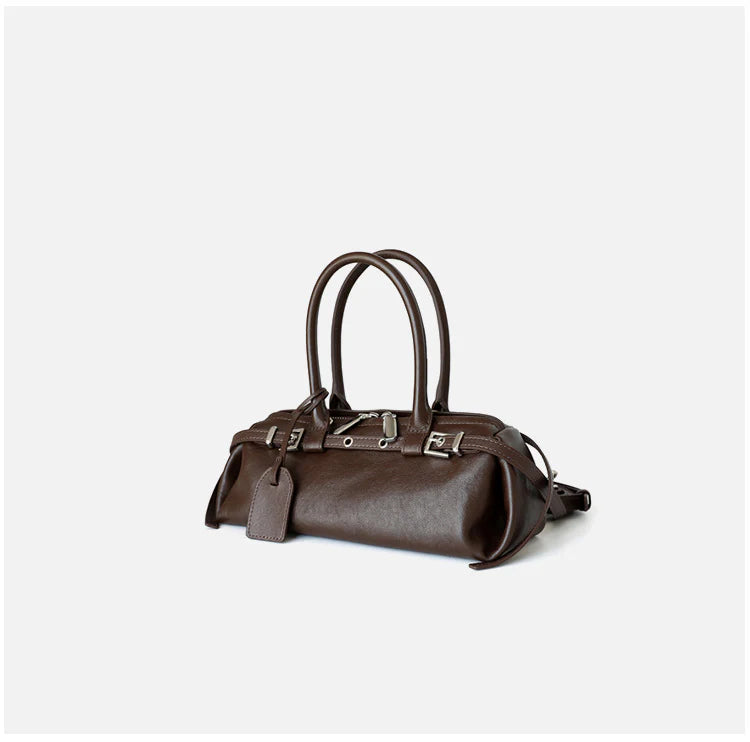 "Spoleto" Sac à main baguette en cuir de vachette