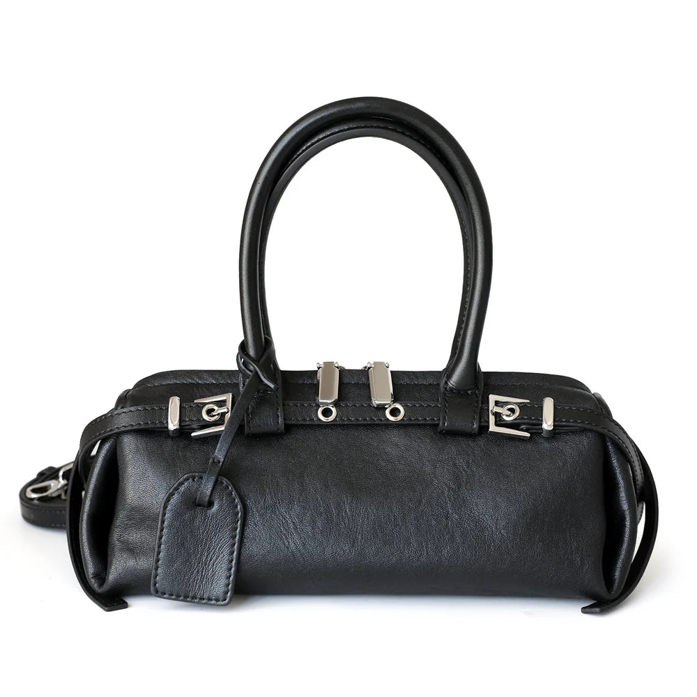 "Spoleto" Sac à main baguette en cuir de vachette