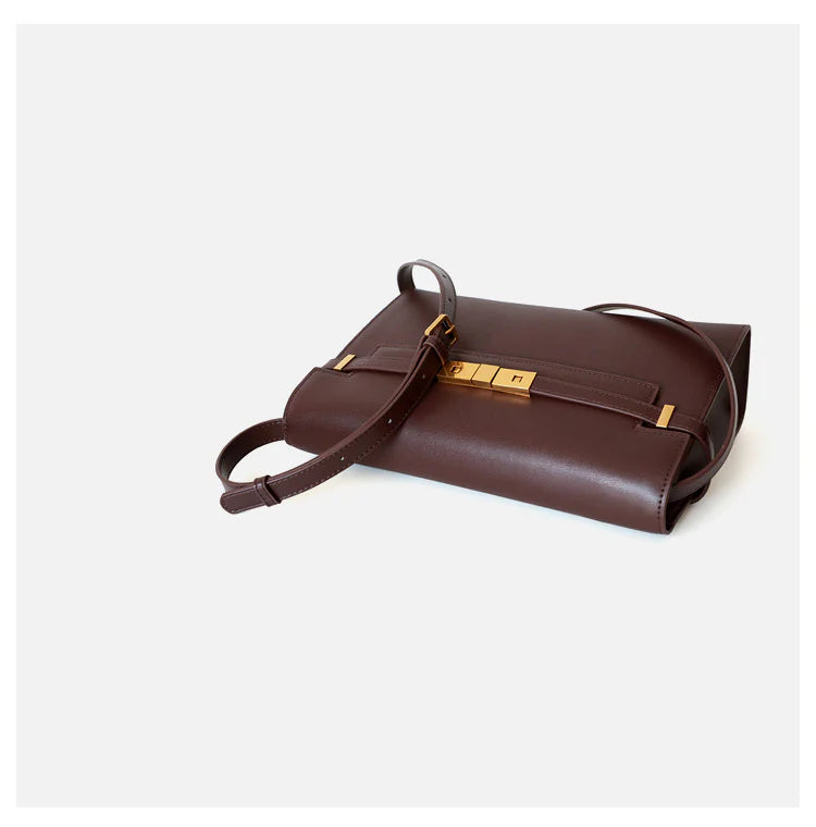 "Lucca" Sac à main femme en cuir véritable porté épaule ou bandoulière