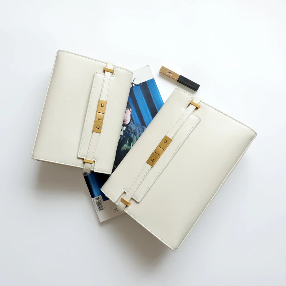 "Lucca" Sac à main femme en cuir véritable porté épaule ou bandoulière
