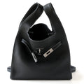 "Ferrara" Sac panier en cuir de vachette