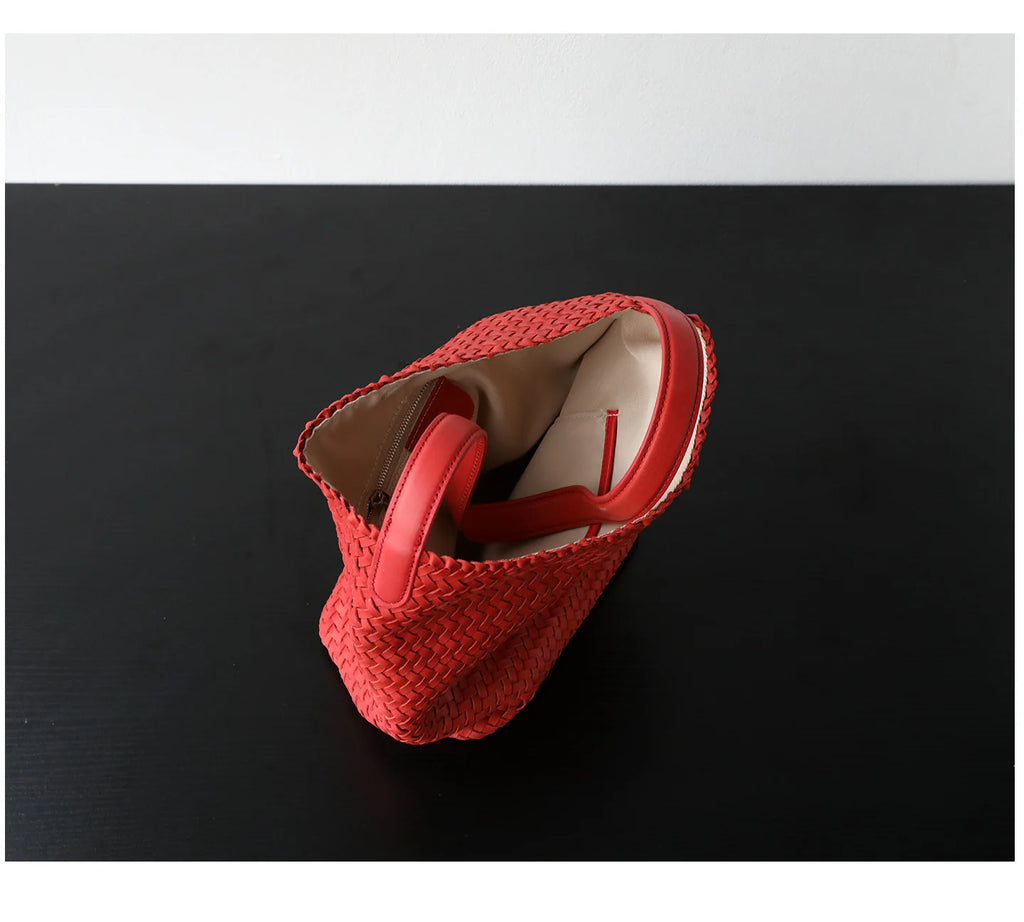 "Ravello" Sac seau en cuir de vachette porté épaule avec fermeture magnétique