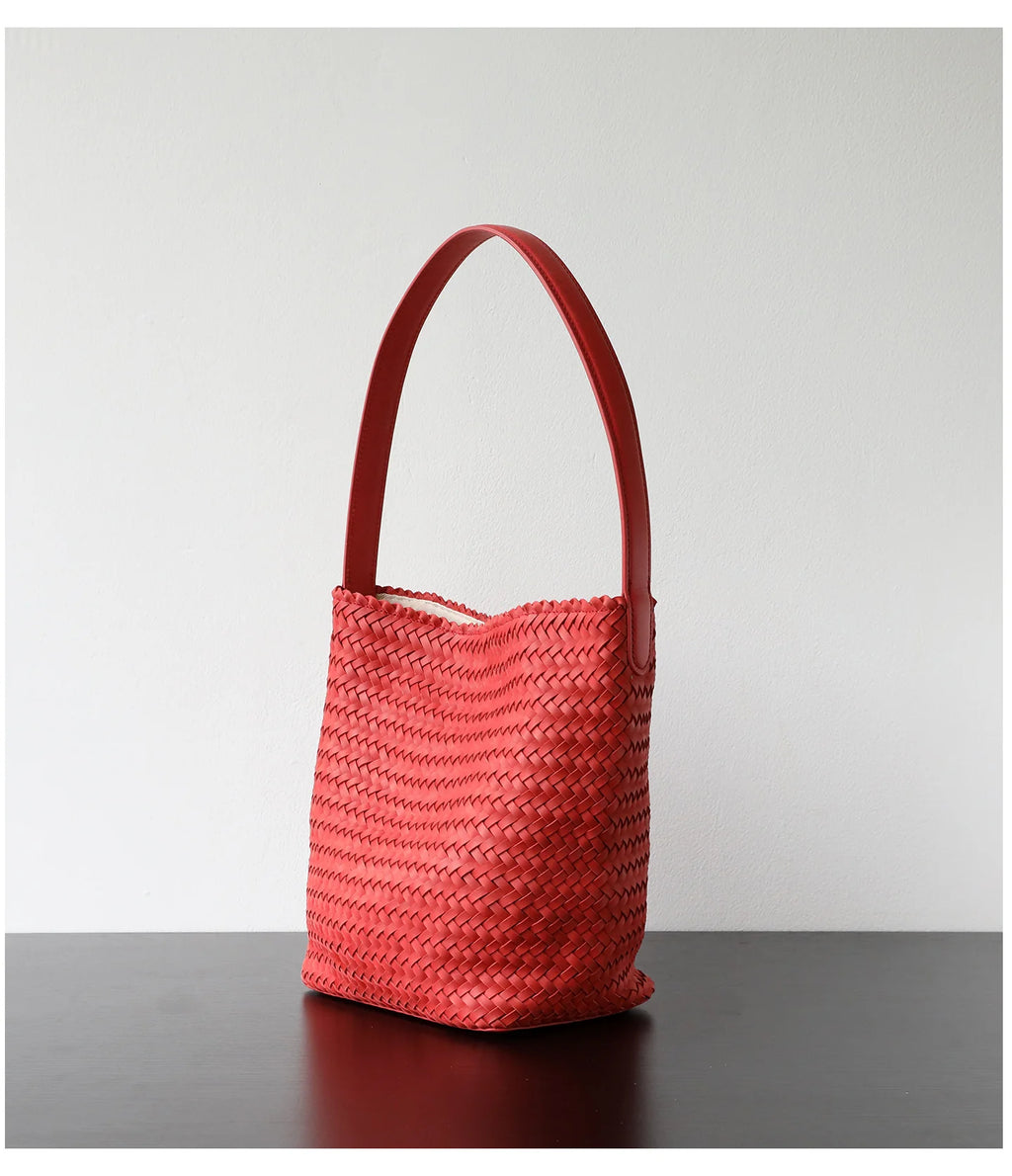 "Ravello" Sac seau en cuir de vachette porté épaule avec fermeture magnétique