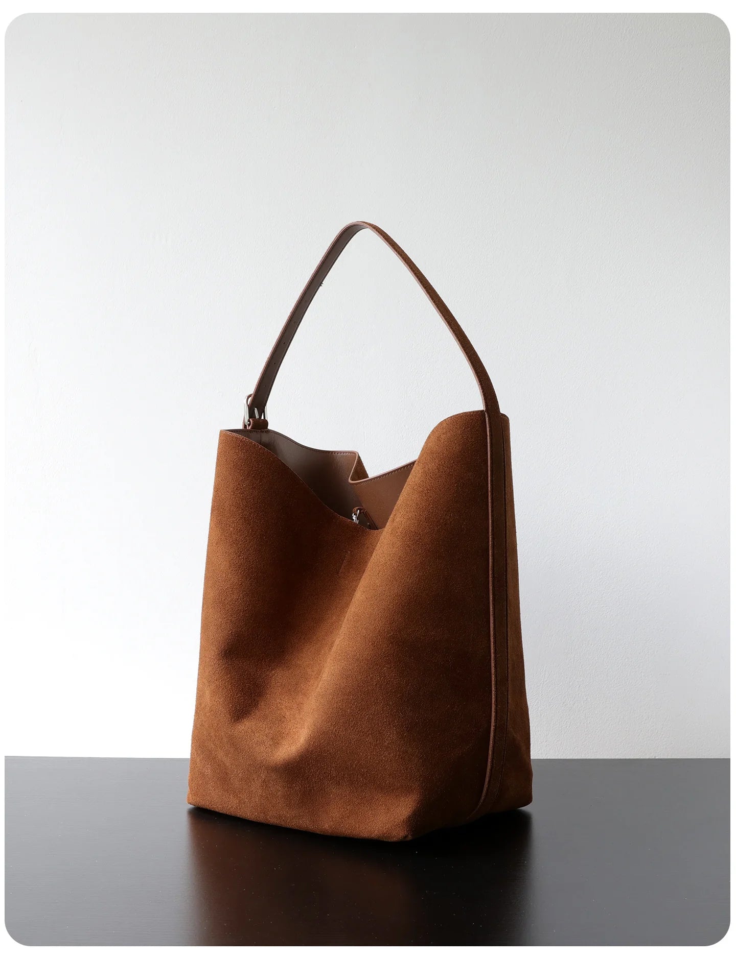 "Siena" Sac seau décontracté en daim pour femme