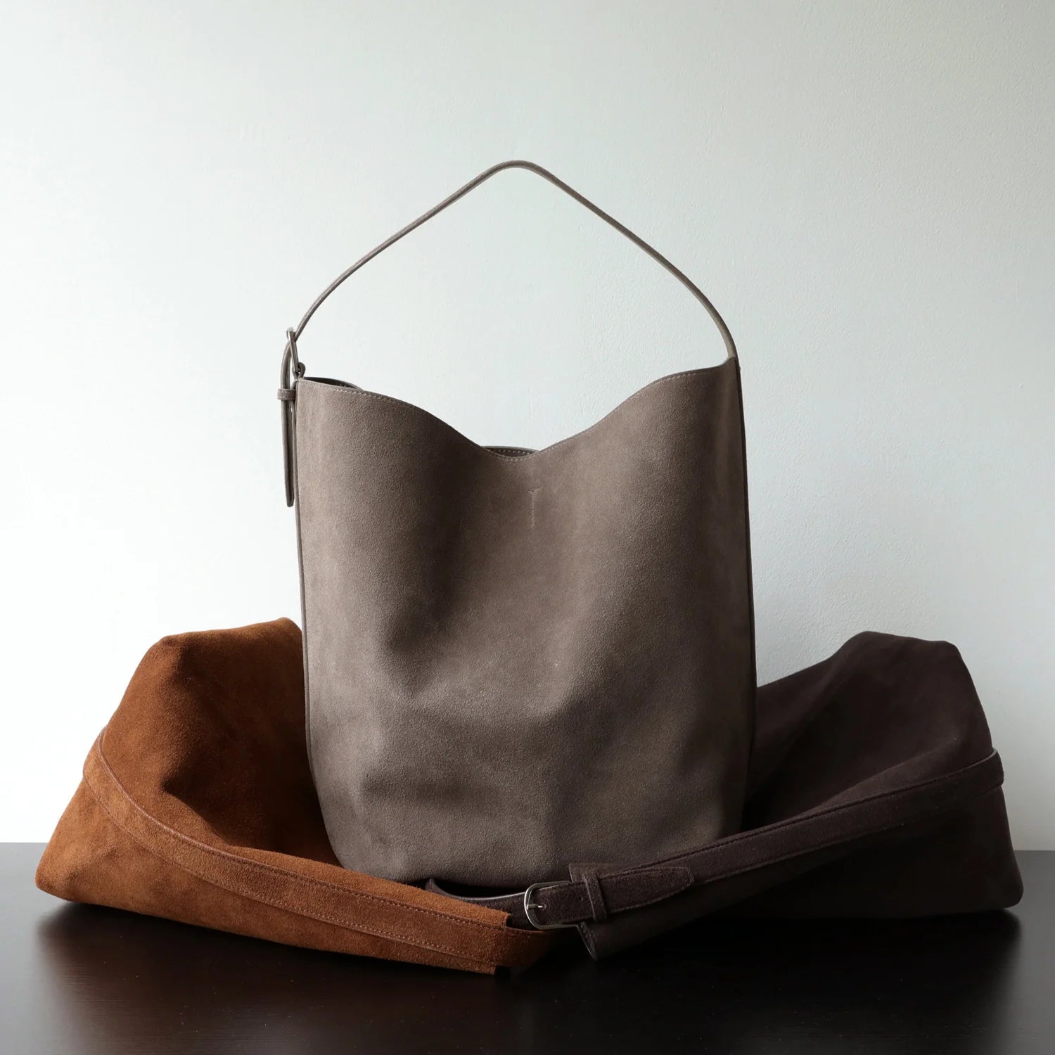 "Siena" Sac seau décontracté en daim pour femme