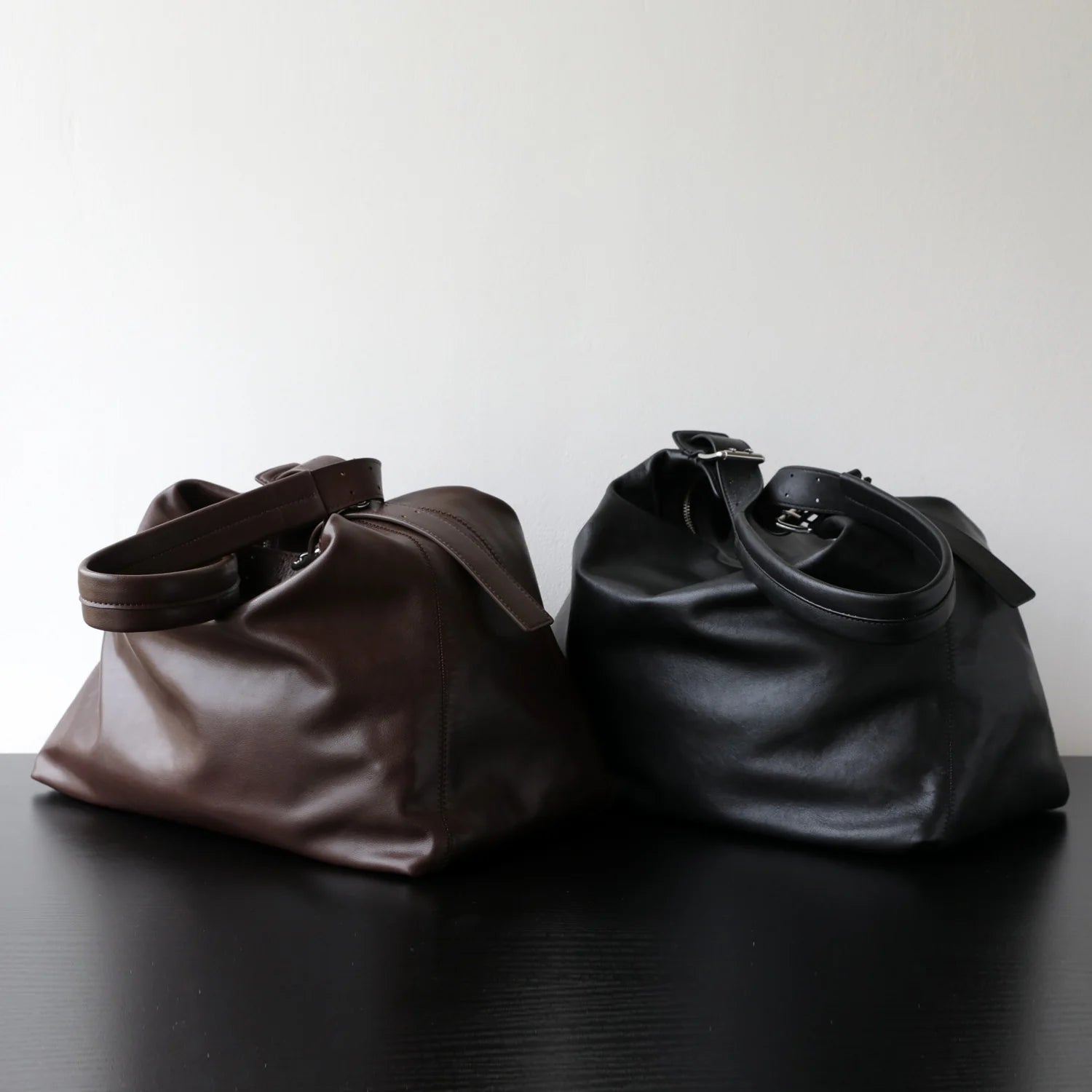Sac fourre-tout à bandoulière vintage en cuir véritable porté épaule "Bosa" *