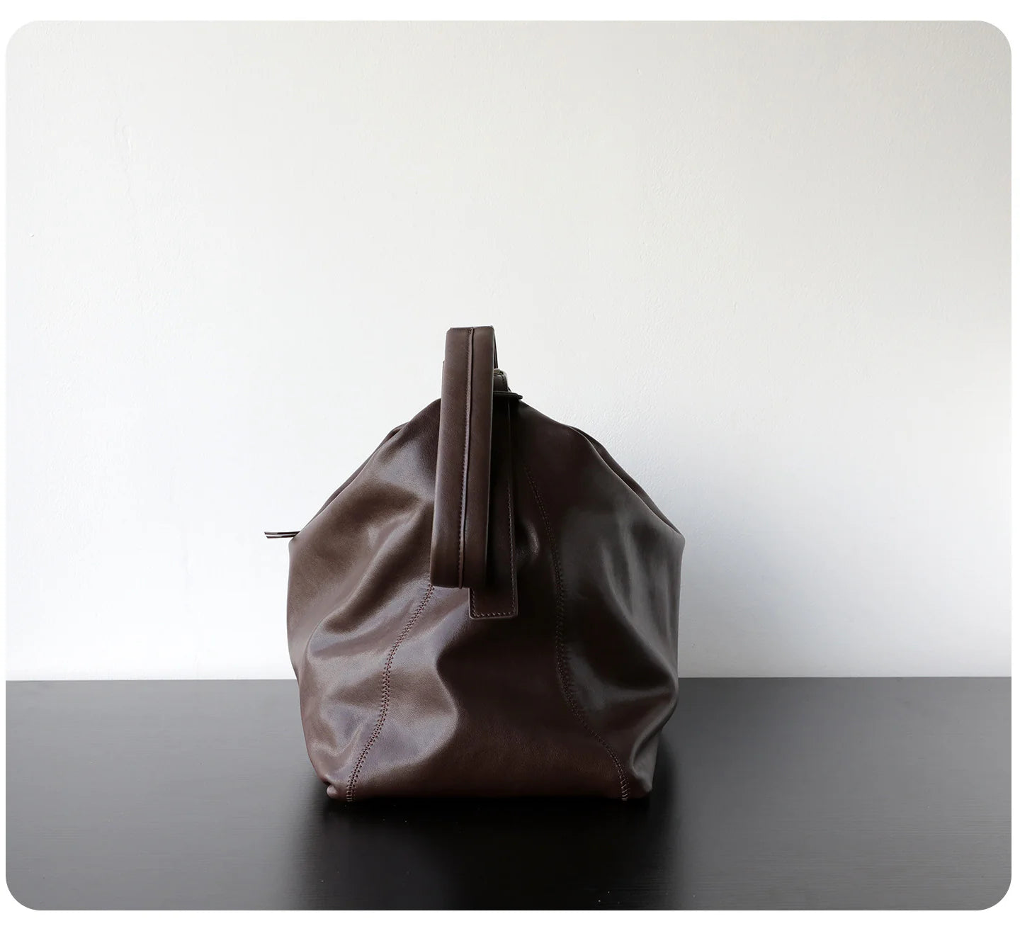 Sac fourre-tout à bandoulière vintage en cuir véritable porté épaule "Bosa" *