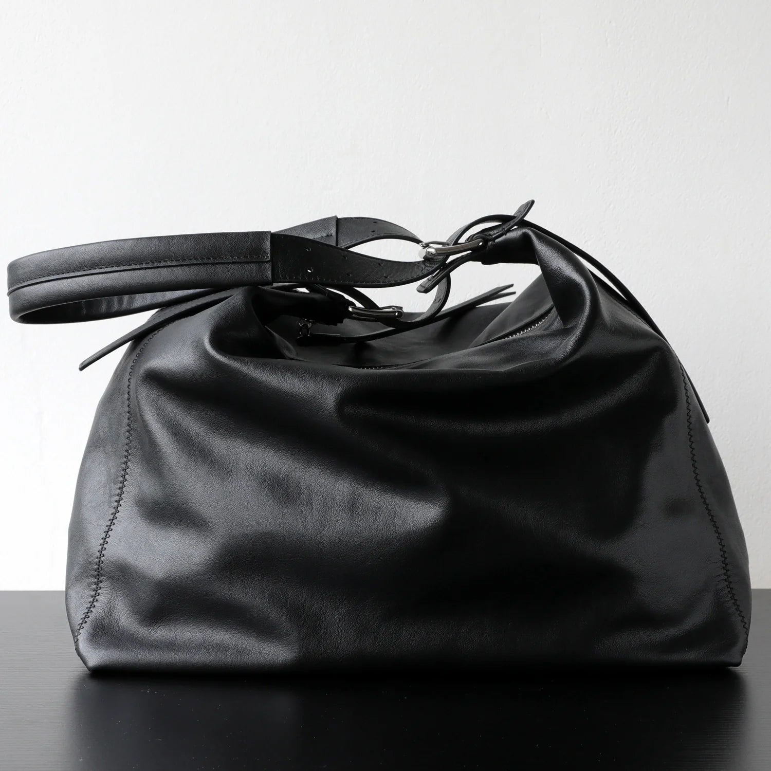 Sac fourre-tout à bandoulière vintage en cuir véritable porté épaule "Bosa" *