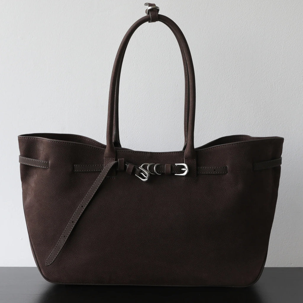 Sac fourre-tout  en suède avec ceinture décorative "Lecce" *