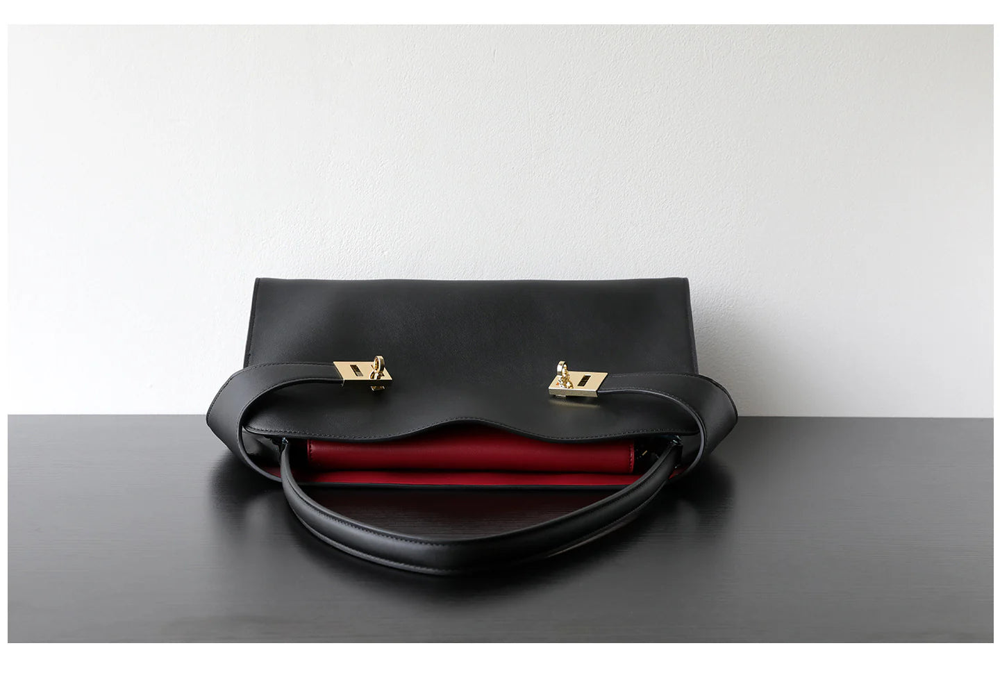 Sac à verrou porté épaule bicolore "Imperia"*