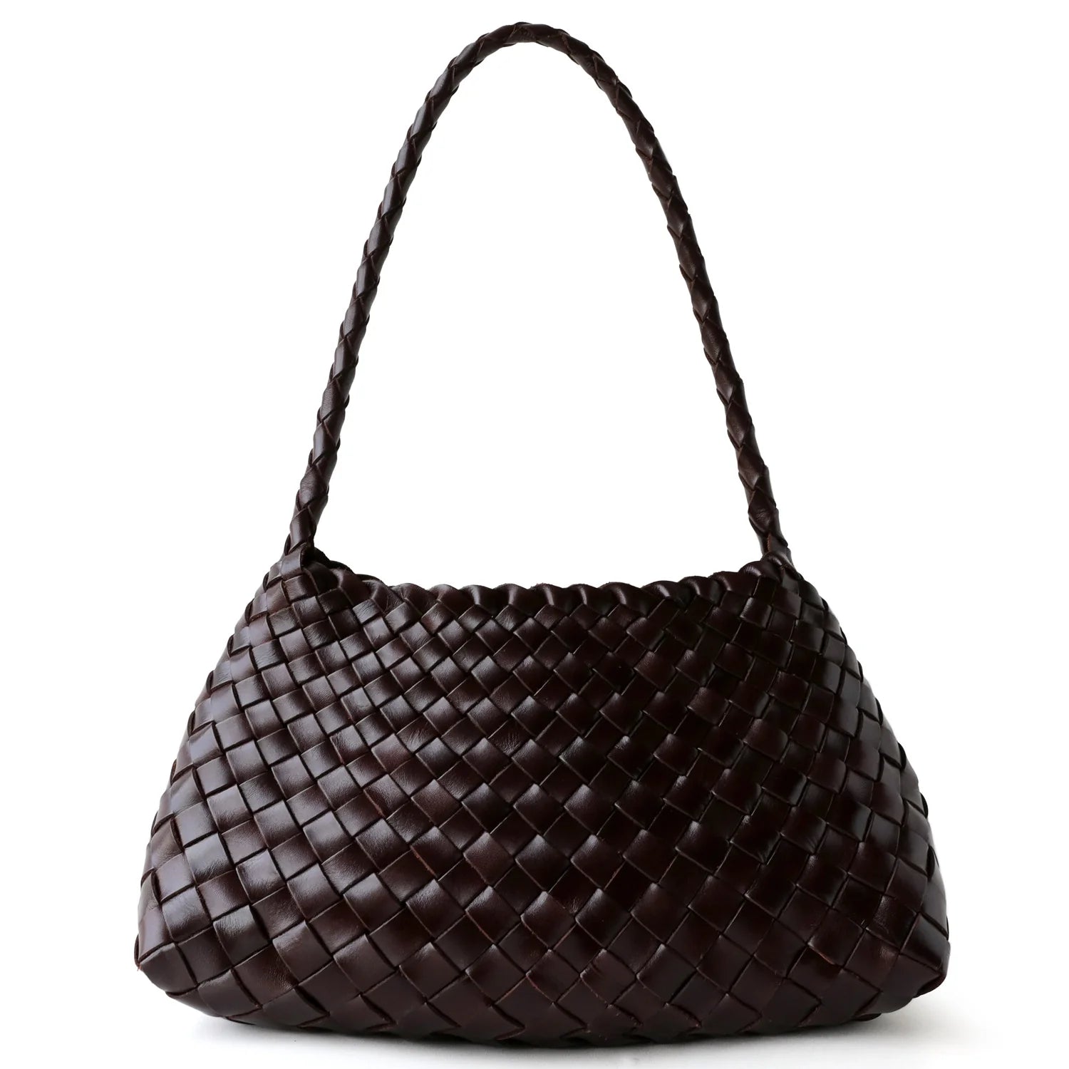 Sac à main tressé en cuir minimaliste et polyvalent "Brindisi"*