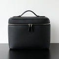 "Tropea" Trousse de maquillage en cuir de vachette souple avec compartiments
