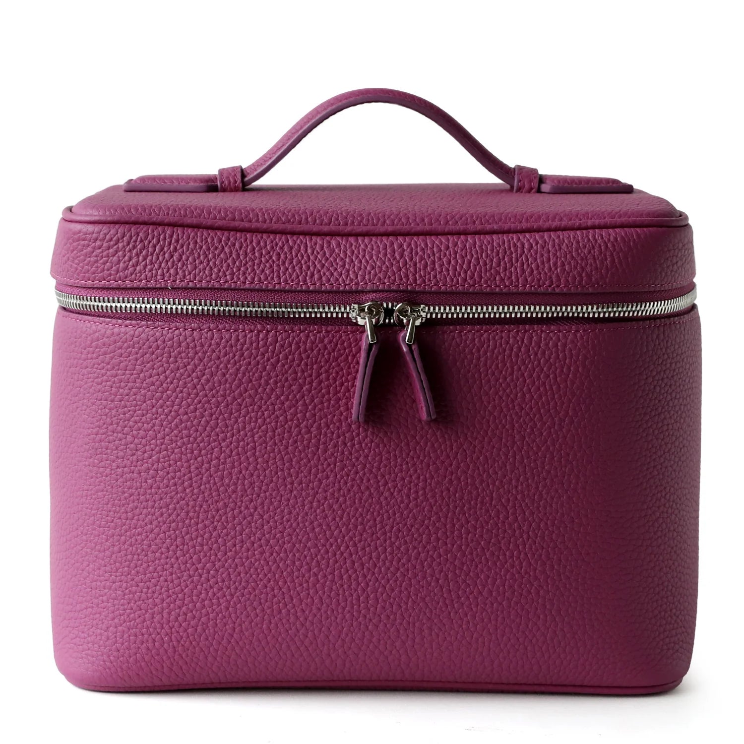 "Tropea" Trousse de maquillage en cuir de vachette souple avec compartiments
