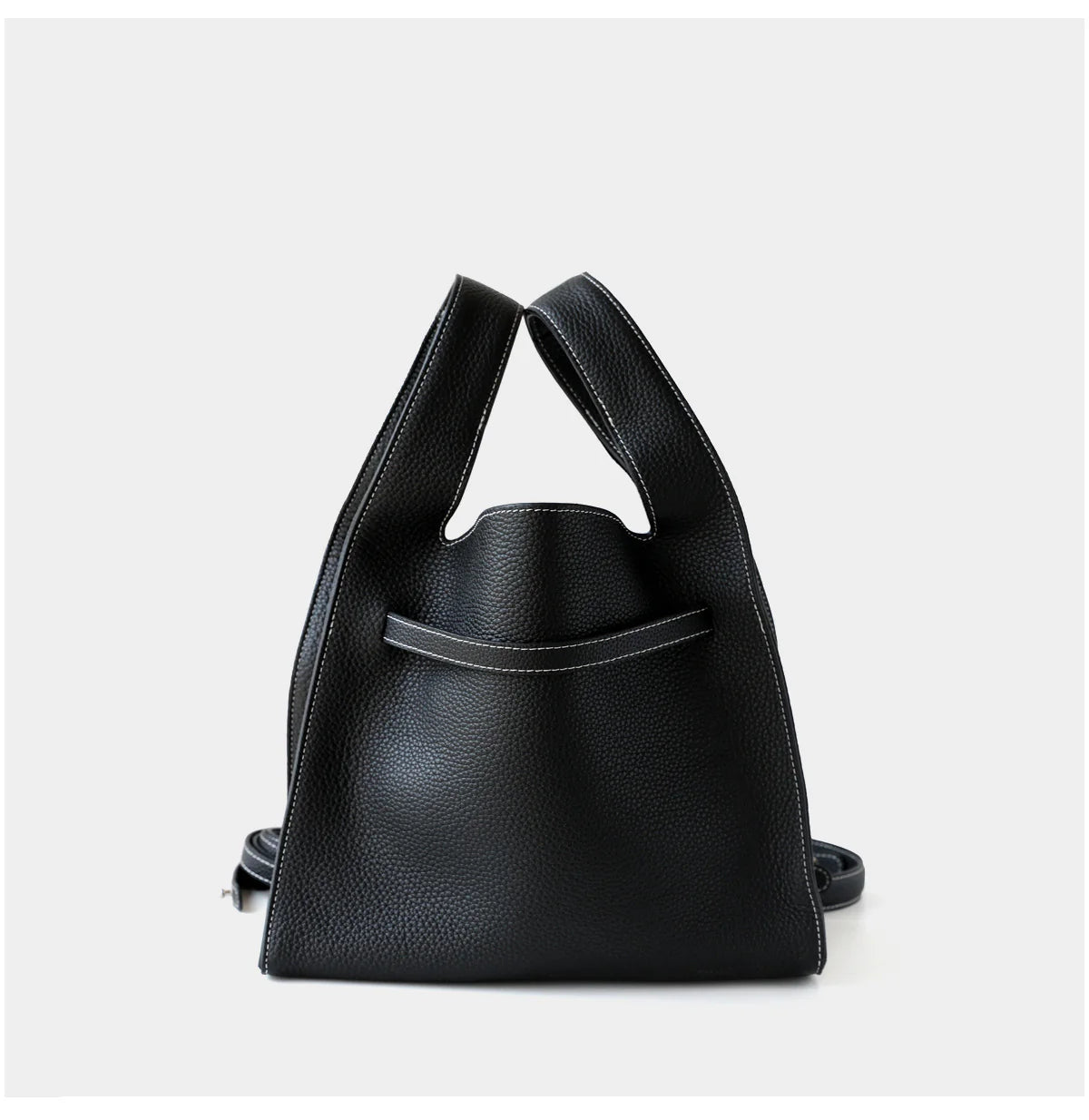 "Ferrara" Sac panier en cuir de vachette