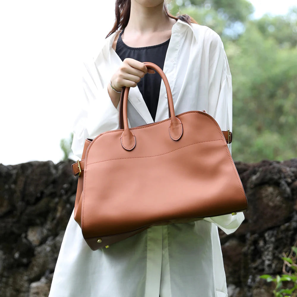 “Sapienza”  Grand sac fourre-tout en cuir souple